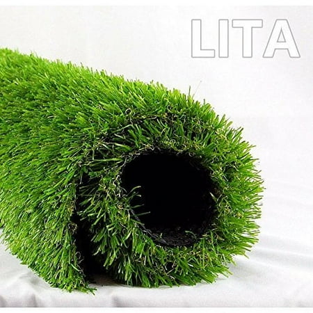 LITA 4ftx7ft Artificial Grass Fake Synthetic Thick Lawn Pet Turf Perfect for Indoor/Outdoor Landscape  28 Square FT  Green