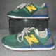 thumbnail image 1 of New Balance 420 V2 Sneakers Men's Sz 8.5 D Green Yellow Suede Retro Classic Shoe, 1 of 6