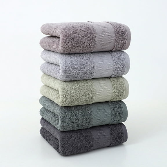 JingChun 5 Pcs Bath Towels Set for Bathroom Cotton Thick Soft Absorbent Towel Set of 5 Household Wash Face Gift Towel