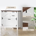 thumbnail image 6 of HOMCOM 4 Drawer File Cabinet, Farmhouse Lateral Filing Cabinet with Adjustable Hanging Rails for Letter/A4/Legal Size Files, Printer Stand, White, 6 of 9