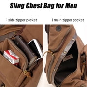 Ueasy Unisex Canvas Crossbody Sling Bag - Multi-Wear Chest Backpack for Travel, Hiking & Daily Commute