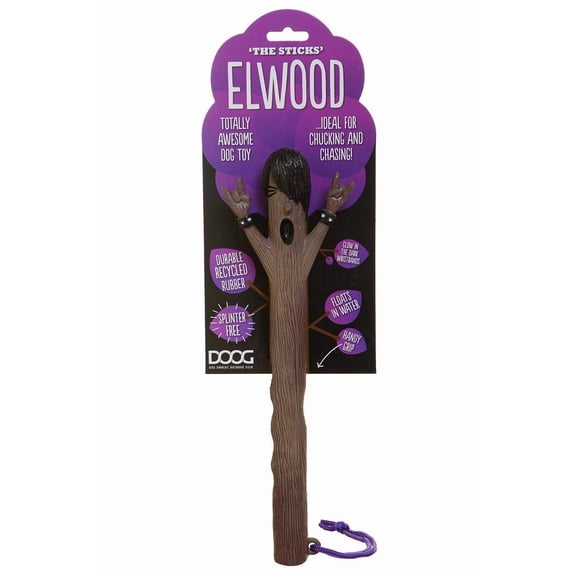 Doog STICK05 Pet Toy The Sticks Elwood Dog Fetching Stick Floats Brown w/Rope