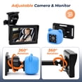 thumbnail image 5 of HDJ Baby Car Camera, 4.3" HD Night Vision Function Car Mirror Display, 360° Adjustable Safety Car Seat Mirror Camera Monitored Mirror with Wide Clear View, Easily Observe Baby’s Move, 5 of 10