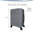 thumbnail image 4 of MALETA DE MANO RIGIDA 20 PULGADAS CON RUEDAS 360 Y CANDADO TSA MARCA GRAVITA, 4 of 6
