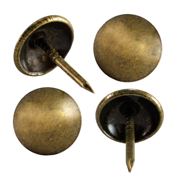 Decotacks 100 Pcs/boîte Clous de Rembourrage?7/16 Pouces Tête x 1/2 Pouces Long Tige Laiton Antique DX0511AB