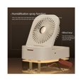 thumbnail image 3 of Ventilador Humidificador shaofei Ventilador portátil Enfriador de aire Humidificador de aire USB Con luz nocturna Blanco, 3 of 5