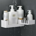 thumbnail image 2 of Caddy de Douche d'Angle Sans Perçage Support de Rangement Mural Ouvert pour Éponge Gommage Shampooing, 2 of 6