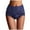 Dark Blue, variant on Women's Floral Lace Underwear Mesh Scallop Trim Panty Ladies Stretch Underpants High Waisted Body Shaping Underwear Briefs
