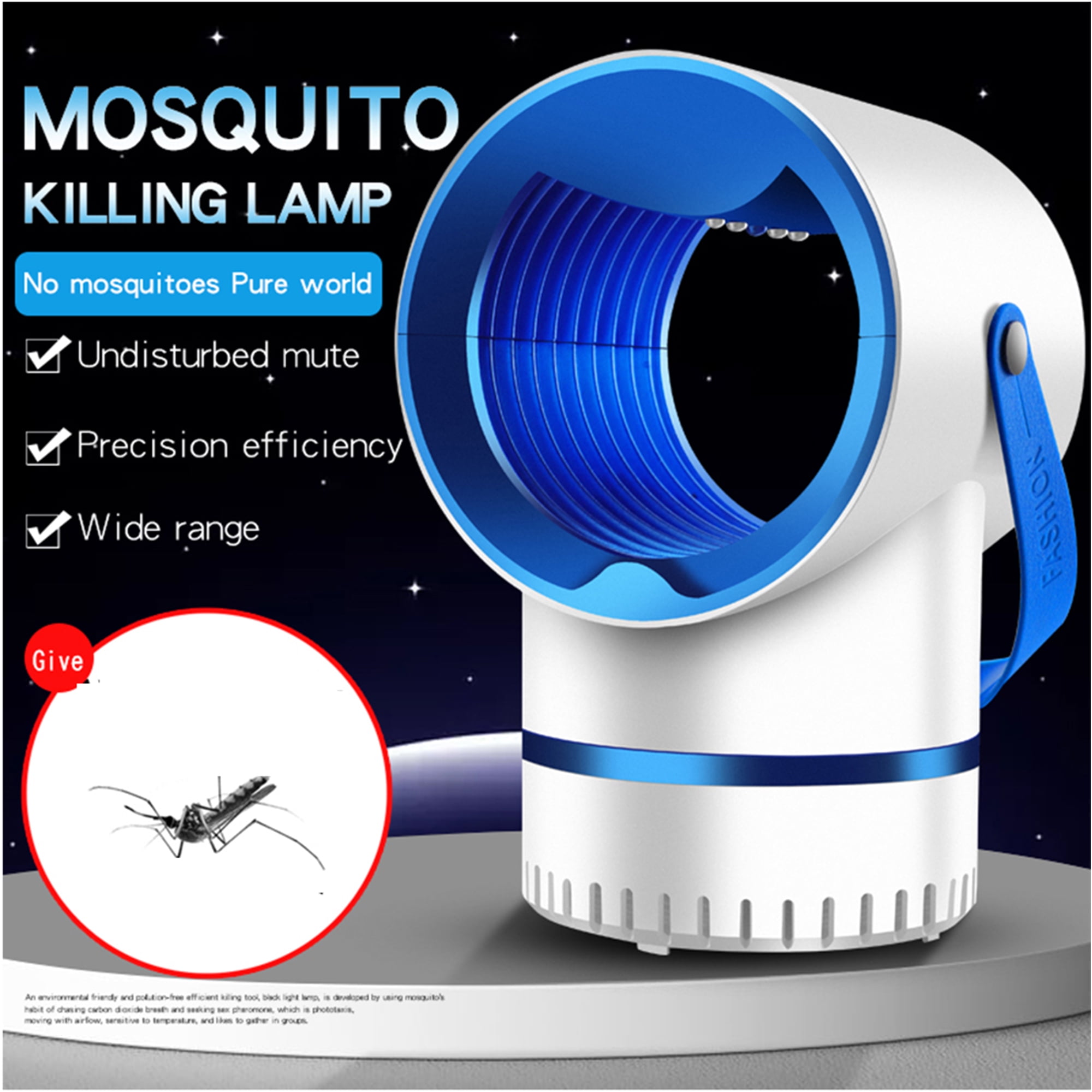 DC Power Fly Swatter Portable Mosquito Killer Flying Insect Control Bug Zapper 