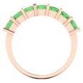 thumbnail image 5 of 2.03 ct Brilliant Princess Cut Simulated Green Diamond 14k Rose Gold Eternity Band SZ 4, 5 of 6