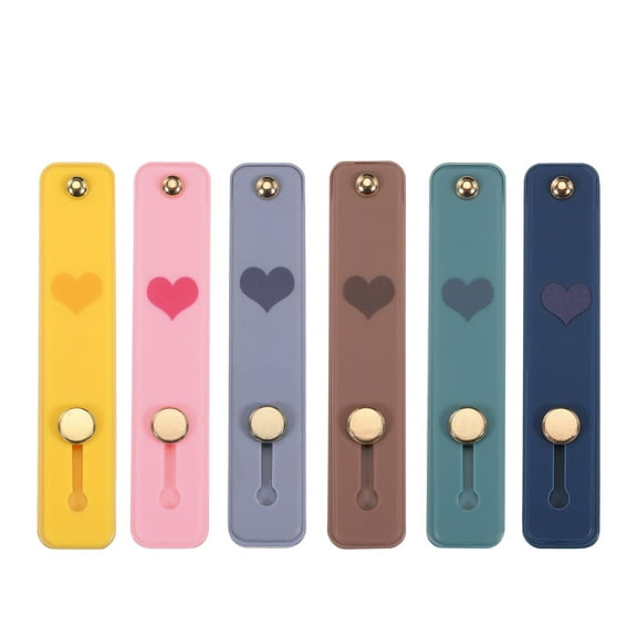 6 Pcs Phone Loop Finger Holder Silicone Phone Strap Grip Holder for Most Smartphones 6 Colorful