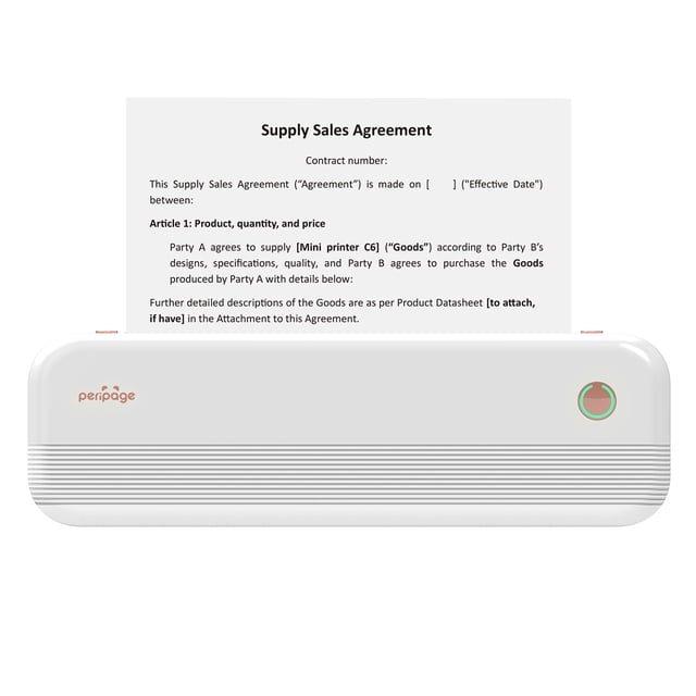 Riwcyla P40 A4 Portable Thermal Printer Wireless Mobile Photo Printer Support 2''/3''/4''/216mm/210mm A4&A5 Paper Width Inkless Printing PDF File Webpage Contract Picture for Travel Office Car Home
