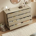 thumbnail image 3 of YouTrend Fluted 8 Drawers Dresser, 55.1" Wide Modern Chest of Drawers with Wood Foot, Dresser TV Stand Up to 65 Inch TV, Wood Drawer Organizer for Bedroom, Living Room, Hallway, 3 of 7