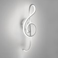 thumbnail image 1 of Lámpara de pared con nota musical LED, luz nocturna en espiral para cabecera (luz blanca) (blanco), 1 of 7