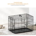 thumbnail image 4 of Dog Crate Wire Metal Dog Kennel w/Leak-Proof Pan & Divider Panel, Double Door Folding Dog Crate for Small, Medium & Large Dog Crate Indoor Cage,30'', 4 of 6