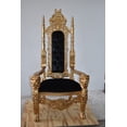 thumbnail image 2 of Gold and Black Fabric Lion Chair Size: 70" x 36" x 26"H, 2 of 11