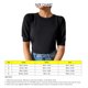 thumbnail image 5 of Camiseta de punto para mujer, mangas cortas abullonadas, puños ajustados, Top informal de verano de Color puro para uso diario, negro XL, 5 of 6