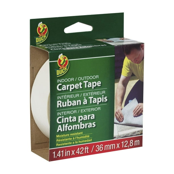 Cinta adhesiva Duck Brand para interiores y exteriores, 3,6 cm x 12,8 m, color blanco
