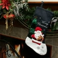 thumbnail image 2 of Northlight 19" Navy Blue Scenic Applique "Merry Christmas" Embroidered Textured Fleece Christmas, 2 of 2