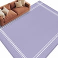 thumbnail image 2 of Pure Lavender Area Rug 6x9 FT, Non Slip Living Room Throw Carpet, Simple Solid Color Washable Soft Large Floor Carpet Non-Shedding Rug for Bedroom Dining Room Play Room, 2 of 9