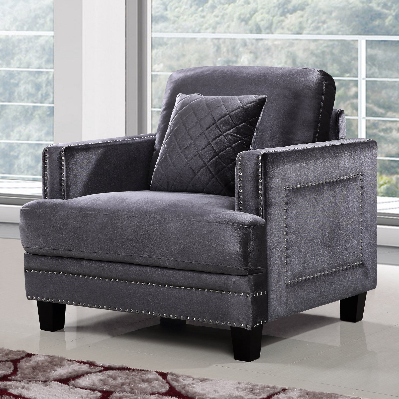 Meridian Furniture Inc Ferrara Club Chair Walmart Walmart
