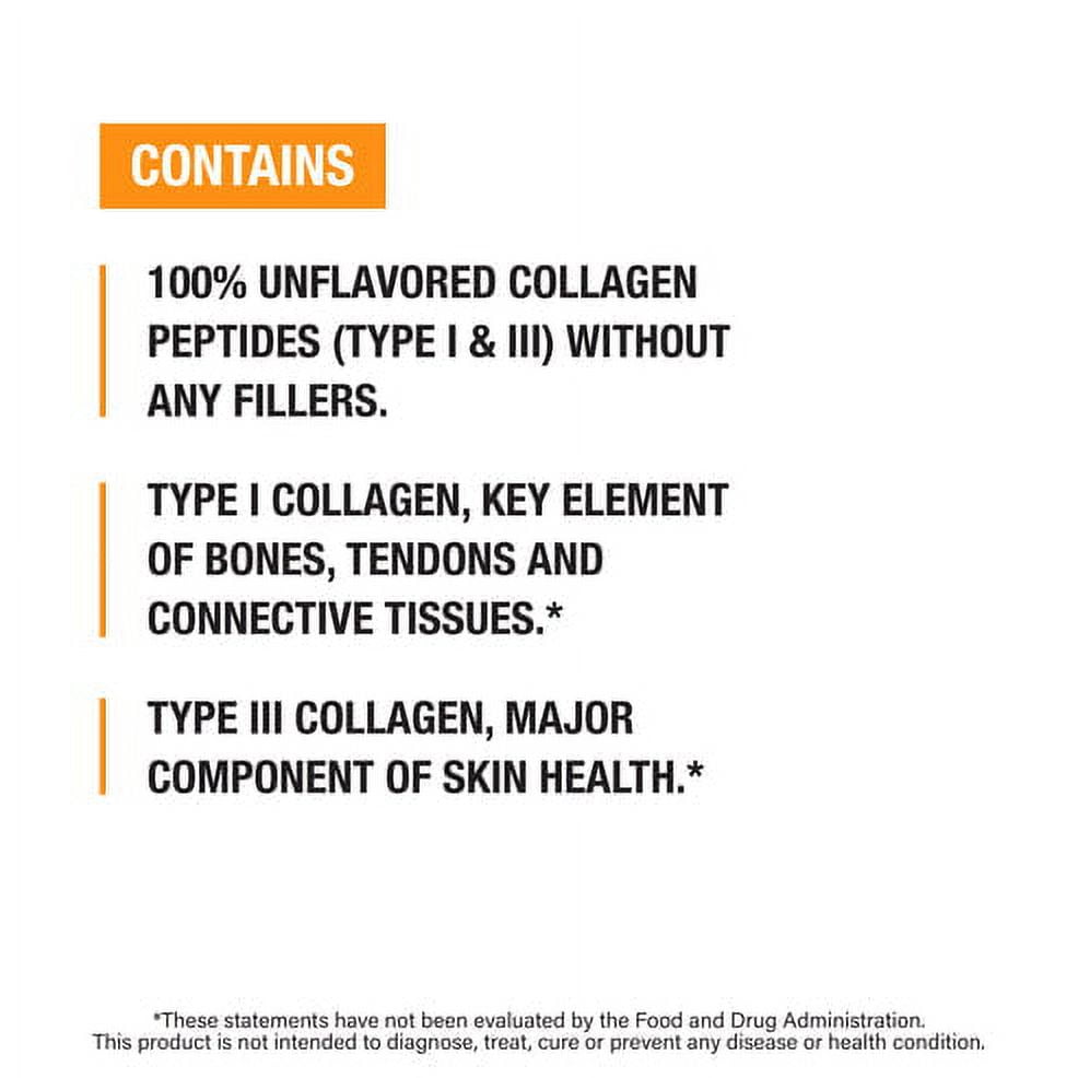 Sandhu's Hydrolyzed Grass Fed Collagen Peptides Powder, Unflavored, 20g Collagen per Serving, 1lb
