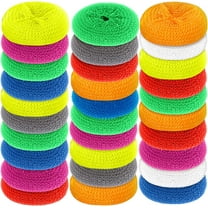 GIXUSIL Plastic Dish Scrubbers for Dishes Plastic Pot Round Scrubber Scouring Pad Nylon Dish Scrubber, Poly Mesh Scouring Dish Pads Non Scratch Scrubbers Assorted Color (Rainbow Colors, 30 Pieces)