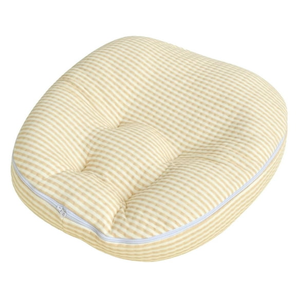 Binwennn Sleeper Lounger Pillow With Replacement Co Tton Cover M Ulti Use Floor Cushion L Ounge Pillow Soft Play Mat For Ba By Sh Ower (Brown & White Strips) Two Pillowcases Throw Pillows for Bed Soft