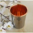 thumbnail image 2 of Indian Art Villa Steel Copper Hammered Design Glass, Brown, Drinkware, 8.45 oz, Set Of 4, 2 of 4