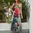 thumbnail image 2 of Rose Vestido Sin Mangas Vestidos Para Mujer, Vestido Suelto De Verano 2025, 2 of 5