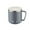 Gray, variant on CuiLiyq Stainless Steel Coffee Mug Heat Insulated Coffee Cup, Lightweight Tea Cup with Handle and Lid for Fishing Mountaineering, Beige