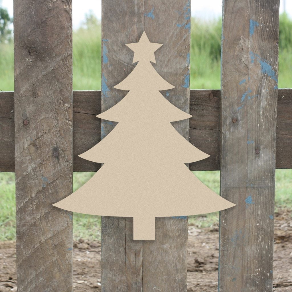 FREE Stars Wooden MDF Christmas Tree Shape Blank Family Tree Modern Crafting 