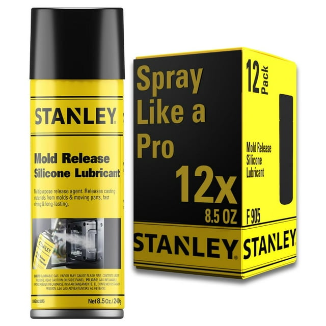 Spray antimoho STANLEY Pro Lube de silicona, 250 ml, paquete de 12
