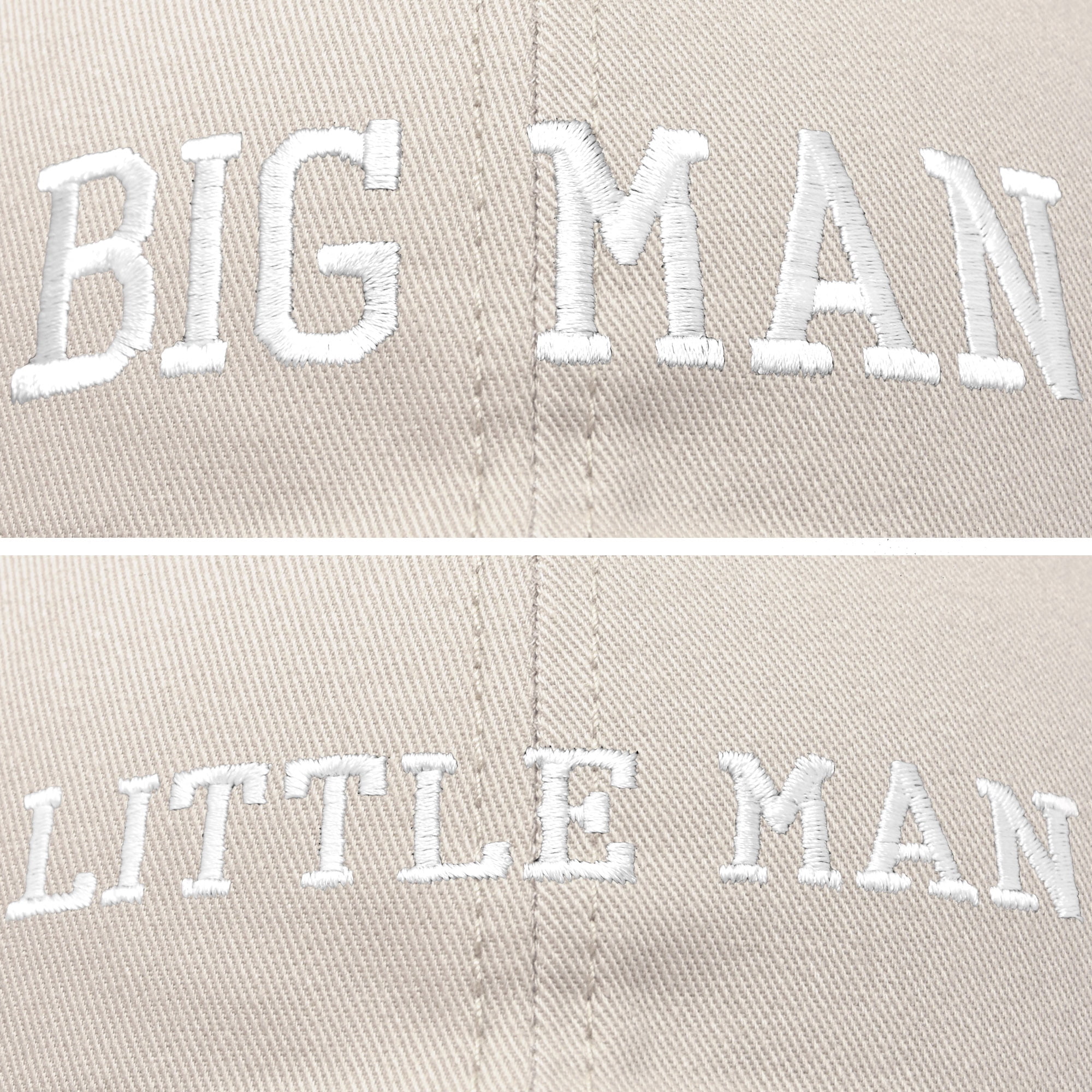 DALIX Big Man Little Man Hat Father Son Matching Cap Fun Gifts in Beige