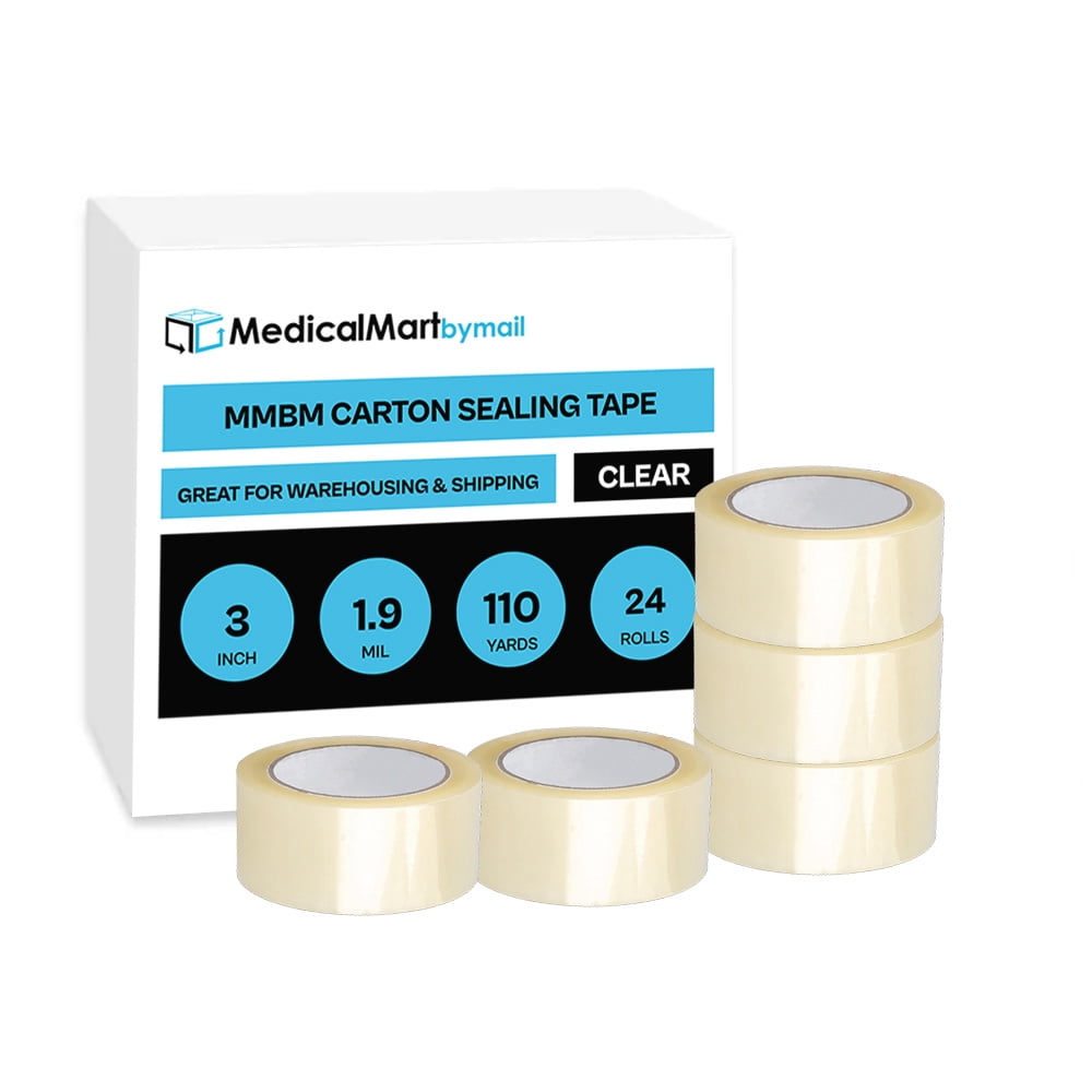 Clear Packing Tape, Shipping Tape Rolls, 2.83 Inch x 110 Yards 1.9 Mil Thick, Pack of 24 Rolls