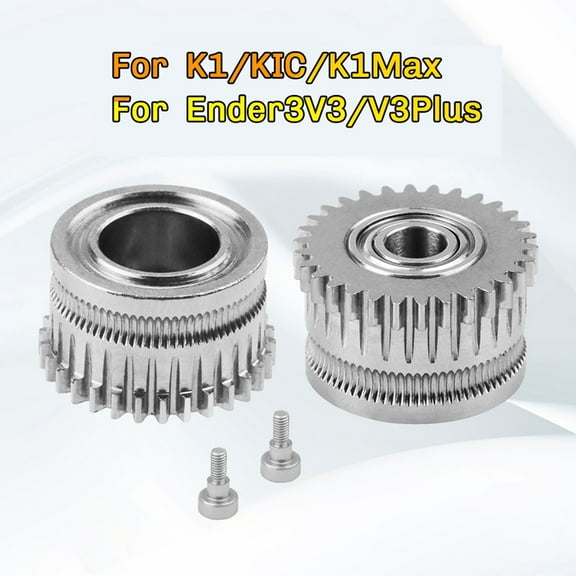2Pcs for K1 K1C K1 Max Extruder Accessories All Metal Filament Gear 3D Printer Accessories Two Gear Extrusion Kit