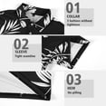 thumbnail image 6 of APTRO Mens Golf Shirt Short Sleeve Floral Polo Shirt Dry Fit Printed Performance Moisture Wicking Collared Polo Shirt Black01 MPO10 L, 6 of 8