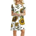 thumbnail image 1 of SMihono Robes d'Été Bohémiennes pour Femmes Grande Taille Robe d'Été Manches Décontractée Robe Longue, 1 of 6