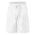 thumbnail image 3 of Sngxgn Men’s Shorts Casual Drawstring Summer Beach Shorts(White,XXL), 3 of 3