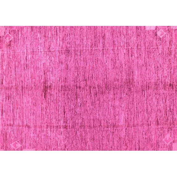 Ahgly Company Indoor Rectangle Oriental Pink Modern Area Rugs, 8' x 10'