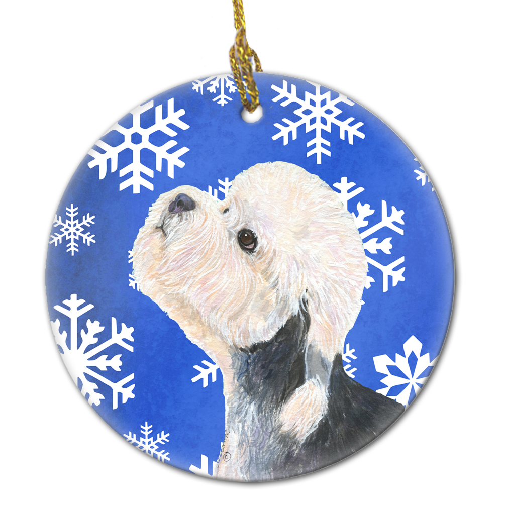 Dandie Dinmont Terrier Winter Snowflakes Holiday Christmas ...