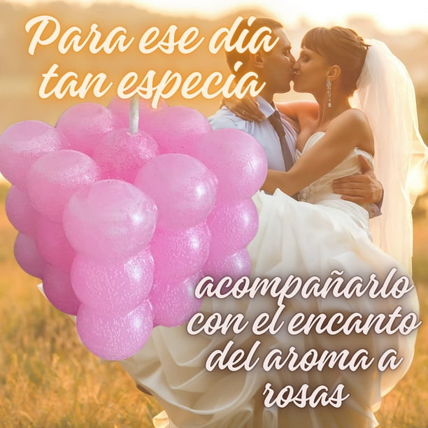 Velas de burbujas en forma de cubo rosa 2 piezas, para ese momento especial