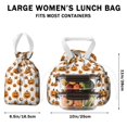 thumbnail image 5 of Halloween Simple Pumpkin Pattern Drawstring Lunch Bag Women - Drawstring Lunch Bag Insulated for Work Office - Stain-Resistant Large Lunchbags for Women with Multi-Pockets, 5 of 6