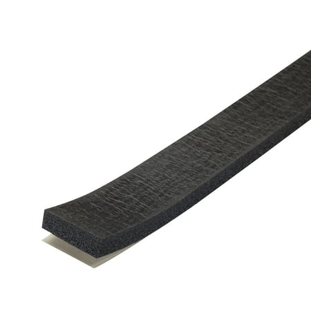 M-D Building Products 43155 1/4 in. x 1 in. x 10 ft. Black Sponge Window Seal for Medium Gaps