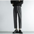 thumbnail image 5 of Japanese Korean Style Men's Summer Suit Pants Versatile Solid Color Casual Trousers for Fashion Comfort Men's Comfortable Lightweight Hiking Pants Kids Pull On Sweatpants, 5 of 6