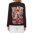 thumbnail image 2 of Rick And Morty Women’s Pajama Top 3D Digital Print Sleepwear Trendy Crewneck Pullovers Long Sleeve Shirts 4XL, 2 of 8