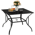 thumbnail image 1 of Outsunny Outdoor Dining Table with Parasol Hole Patio Table, Black, 1 of 10