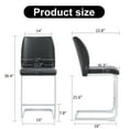 thumbnail image 2 of ACSTEP Modern Bar Stool, Kitchen Stool Chair,Suede Cushions and Sliver Metal Legs, Set of 2, Black, 2 of 8
