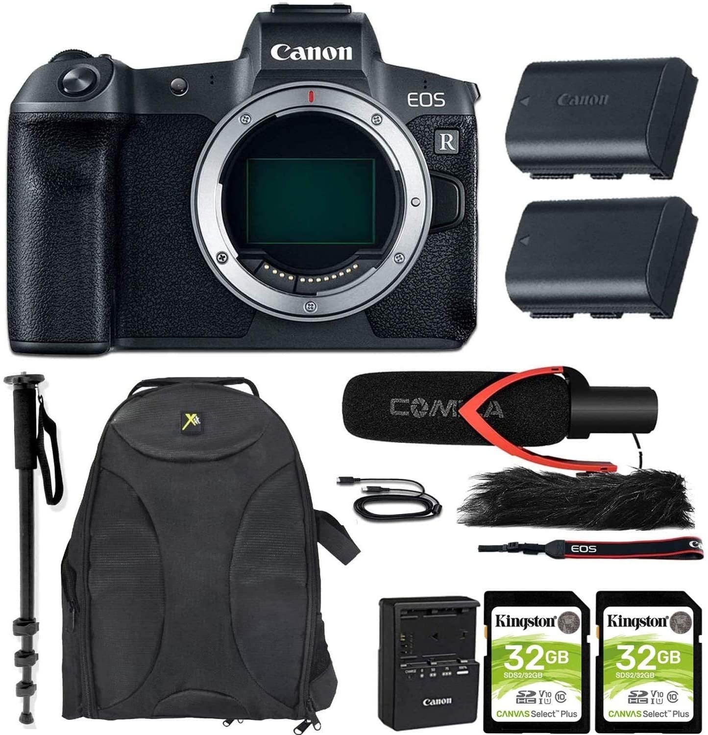 Canon EOS R Mirrorless Camera + Professional Condenser Microphone + Accessory Bundle - image 1 of 3