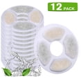 thumbnail image 1 of Graflsoa 12-Pack Round Cat Fountain Filters with Coconut Shell Activated Carbon & Ion Exchange Resin for Fresh, Clean Water, 1 of 6
